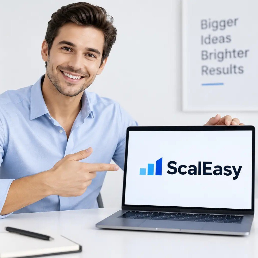 Generic AI-generated stock photo with unnatural human features